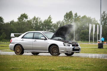 Overheating car