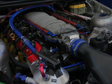NOS equipped drag race car