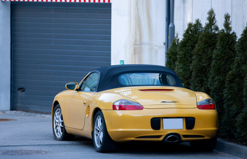Yellow Porsche Boxster 986