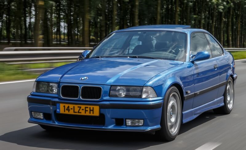 A BMW E36 M3 estoril blue
