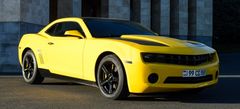 Yellow fifth-generation Chevrolet Camaro