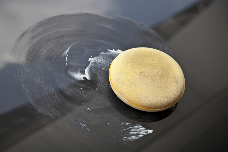 Applying car wax