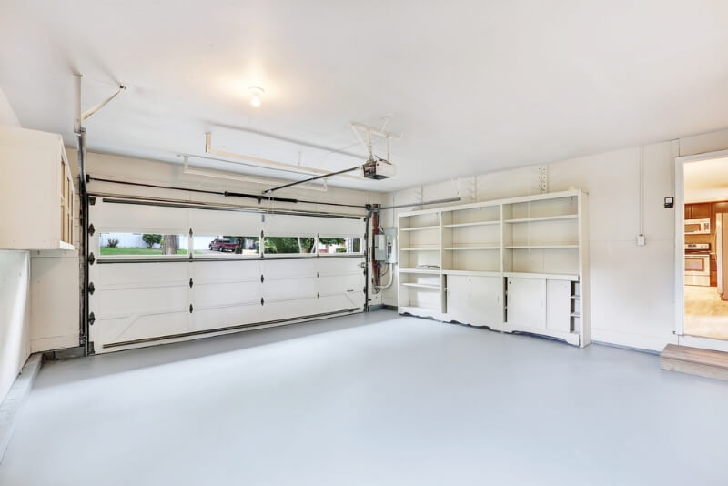 Latex painted garage floor