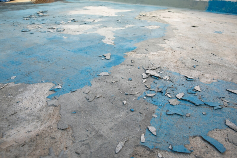 Damaged garage floor