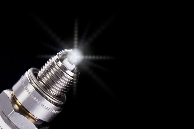 Good spark produced by a new spark plug