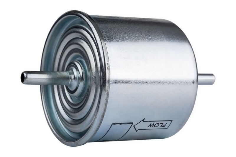 Inline automotive fuel filter