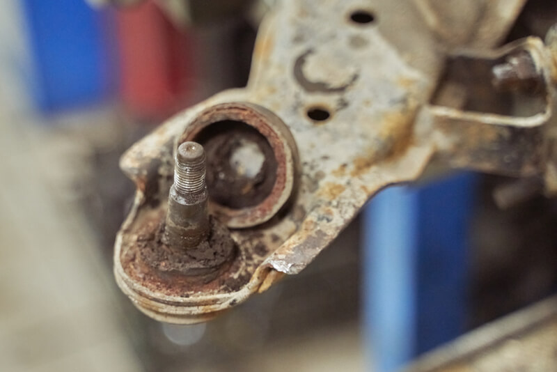 Worn ball joint