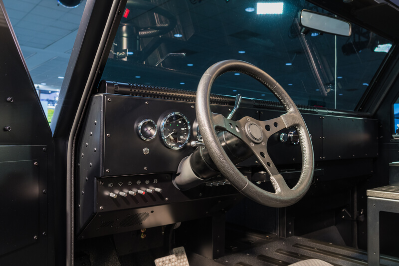 Interior of a Bollinger B2 4WD Electric Truck 