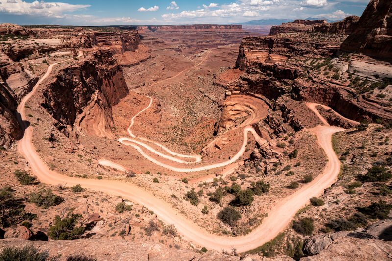 Moab desert off-road trails
