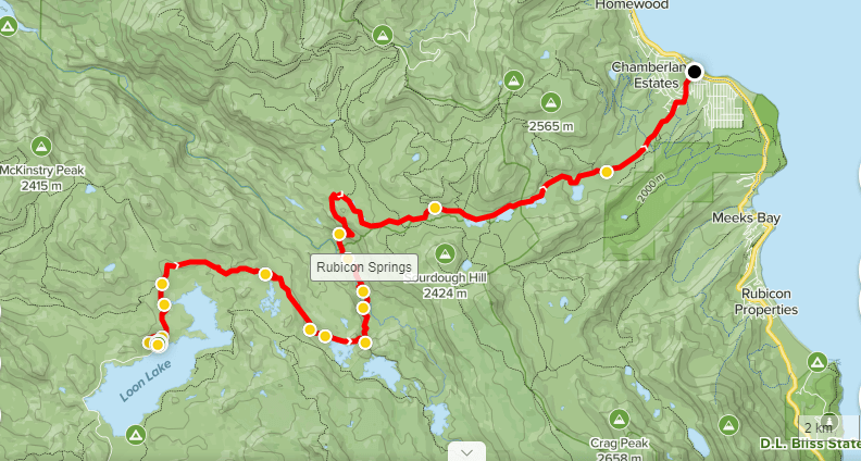Rubicon trail in California